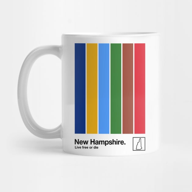 New Hampshire // Original Flag Aesthetic Colors Design by DankFutura